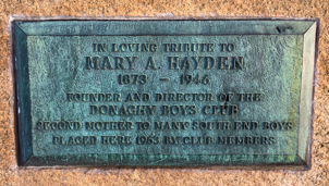 plaque-Mary A. Hayden