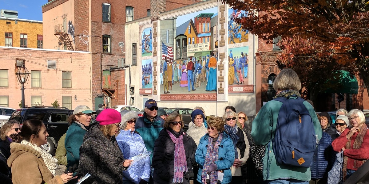 Lighting the Way Tour group outside in 2018