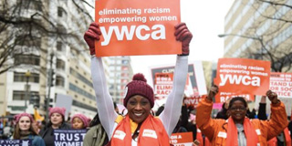 YWCA women marchers