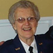 Photograph Of Lillian Lorraine Yonally -- Headshot Of Her Wearing Glasses And Her WASP Military Uniform